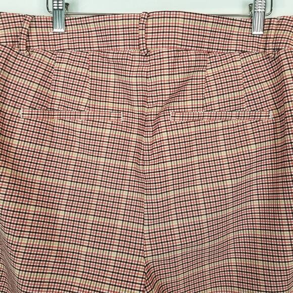 Lane Bryant Signature Fit Ankle 4 Season Women's Plaid Check Pants Rusty Red 26 - Picture 7 of 11